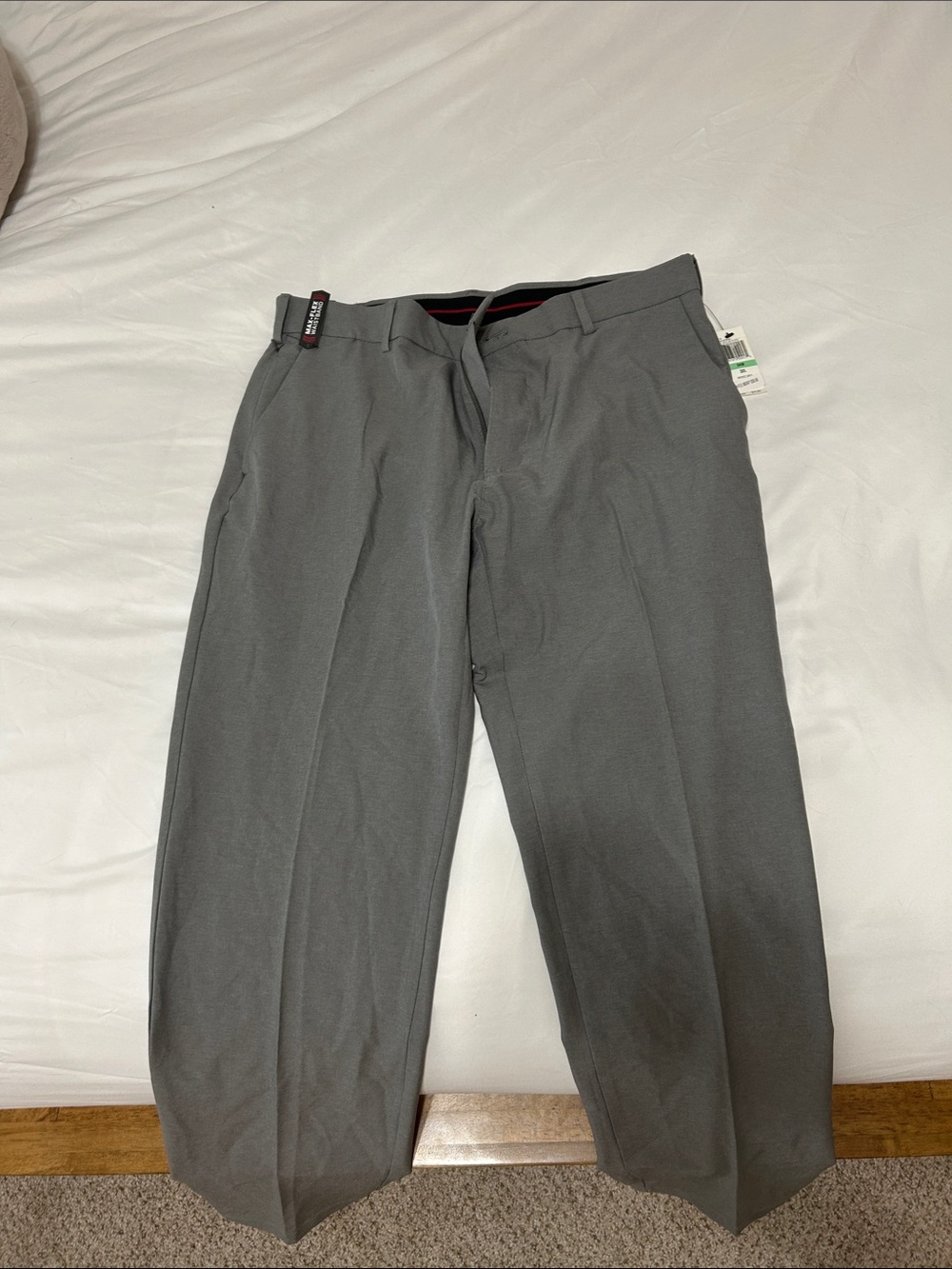 Van Heusen Men's Gray Dress Pants — Tailored Flat Front